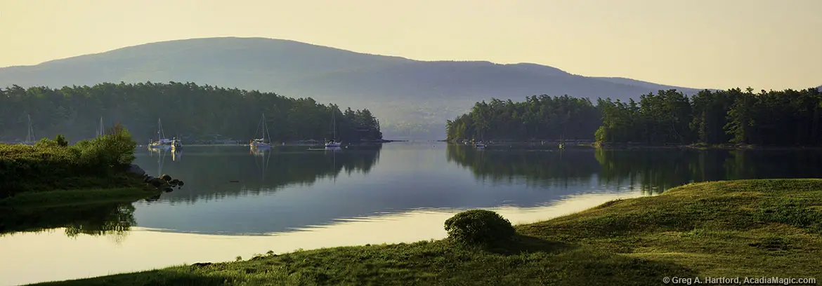 Upper Somes Sound & Cadillac Mountain from Somesville