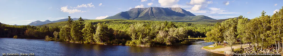 Mount Katahdin viewed from Abol Bridge