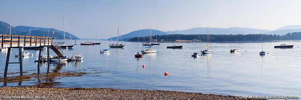 Manset section of Southwest Harbor view of Somes Sound
