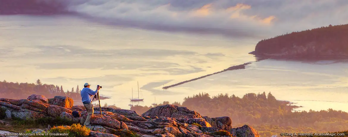Cadillac Mountain View of Bald Porcupine Island