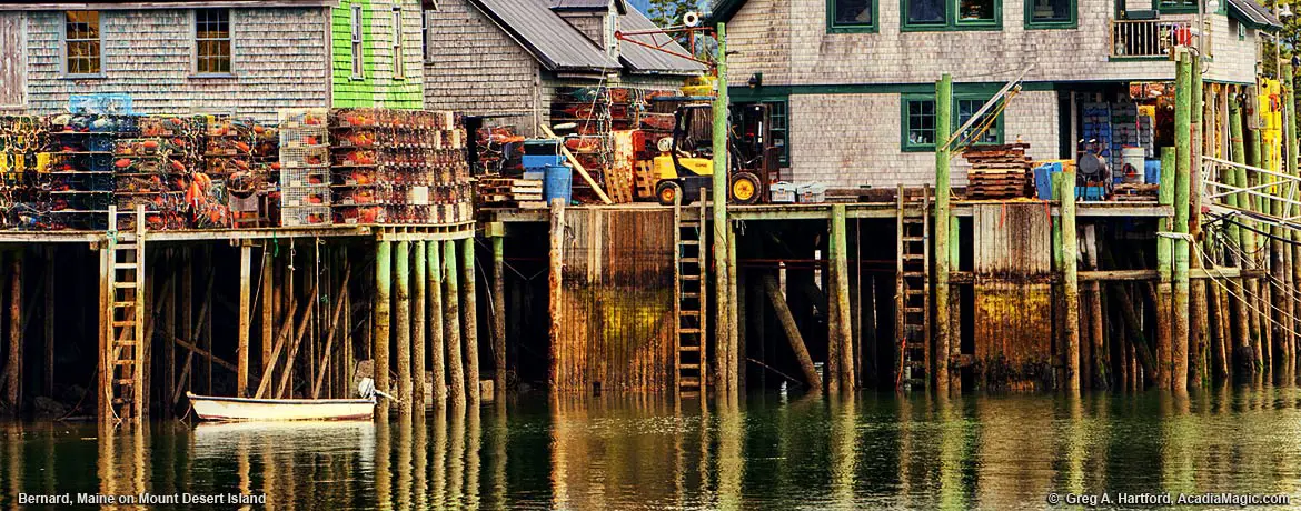 Fishing Dinghy and Maine Lobster Traps