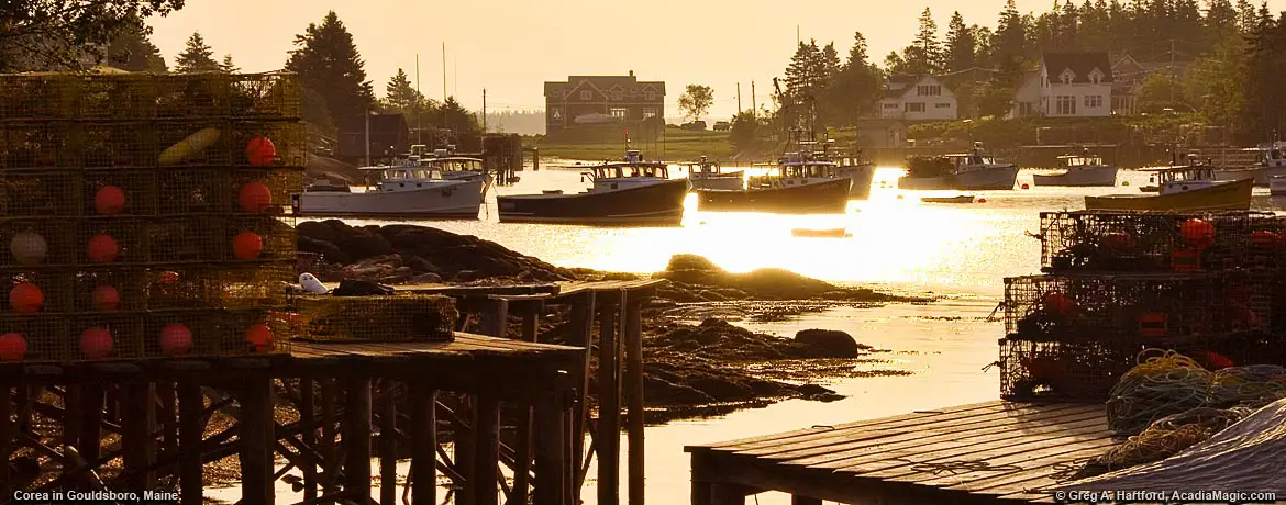 Fishing harbor in Gouldsboro, Maine