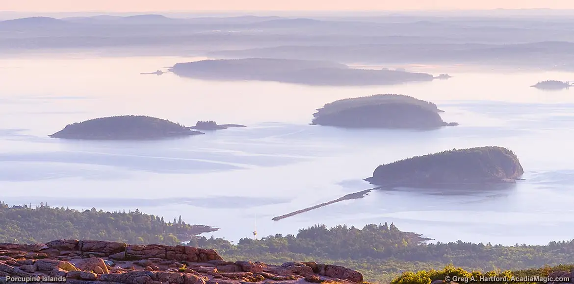 Porcupine Island between Mount Desert Island and Schoodic Peninsula on the mainland