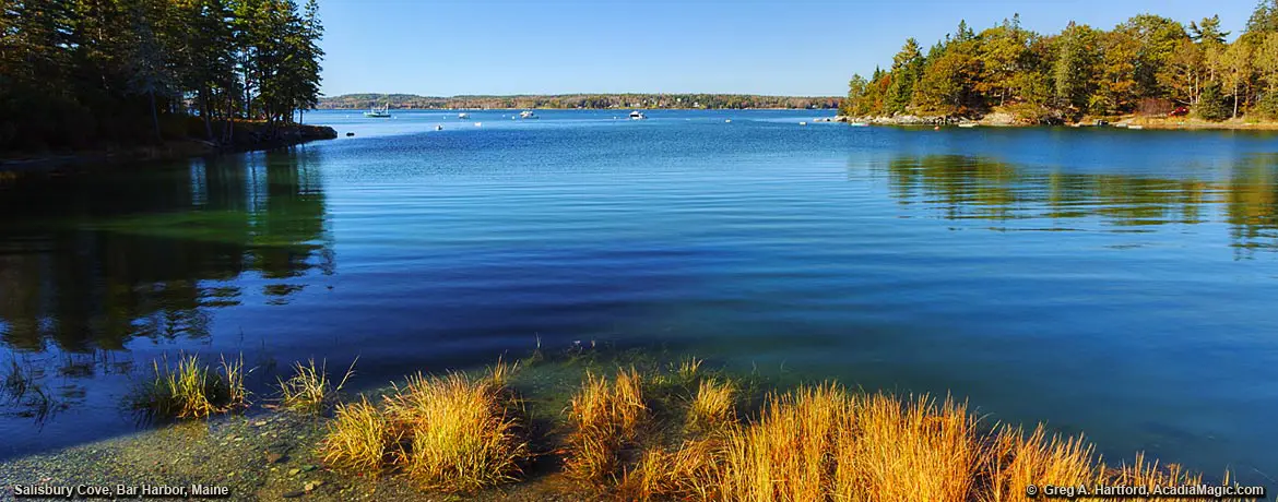 View of Salisbury Cove in Bar Harbor, Maine