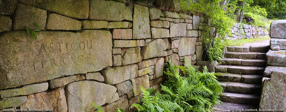 Steps leading up Asticou Terraces