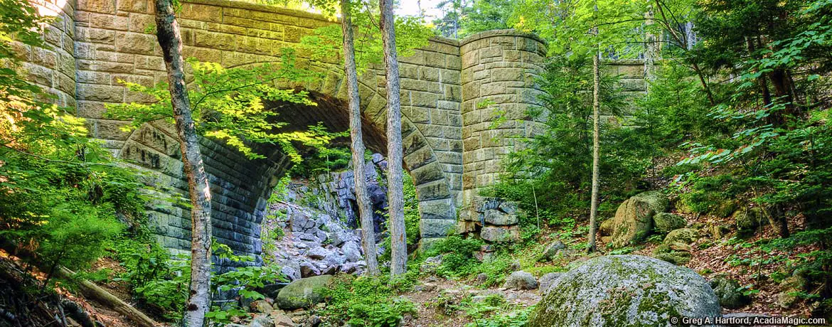 Stone Carriage Road Bridge in Acadia National Park