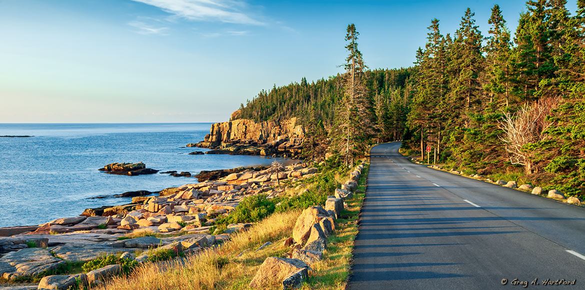 The Park Loop Road in Acadia National Park, Maine