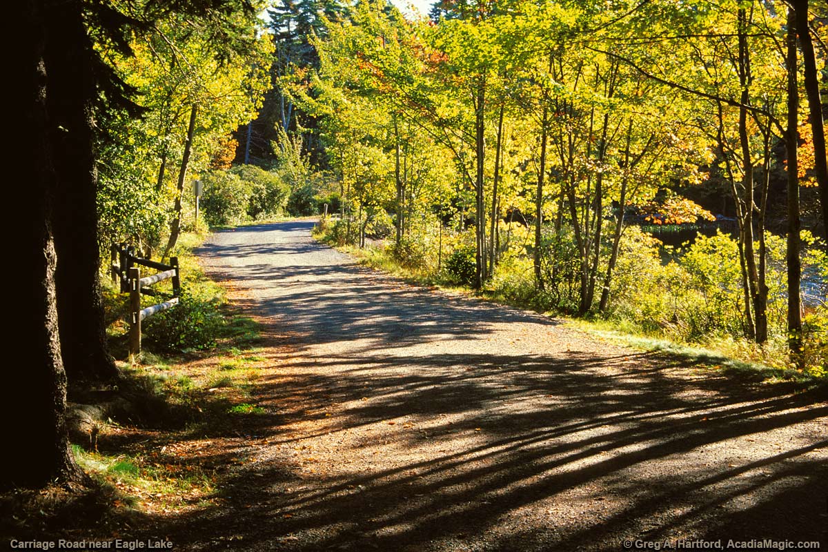 Carriage Road in Bar Harbor at Eagle Lake