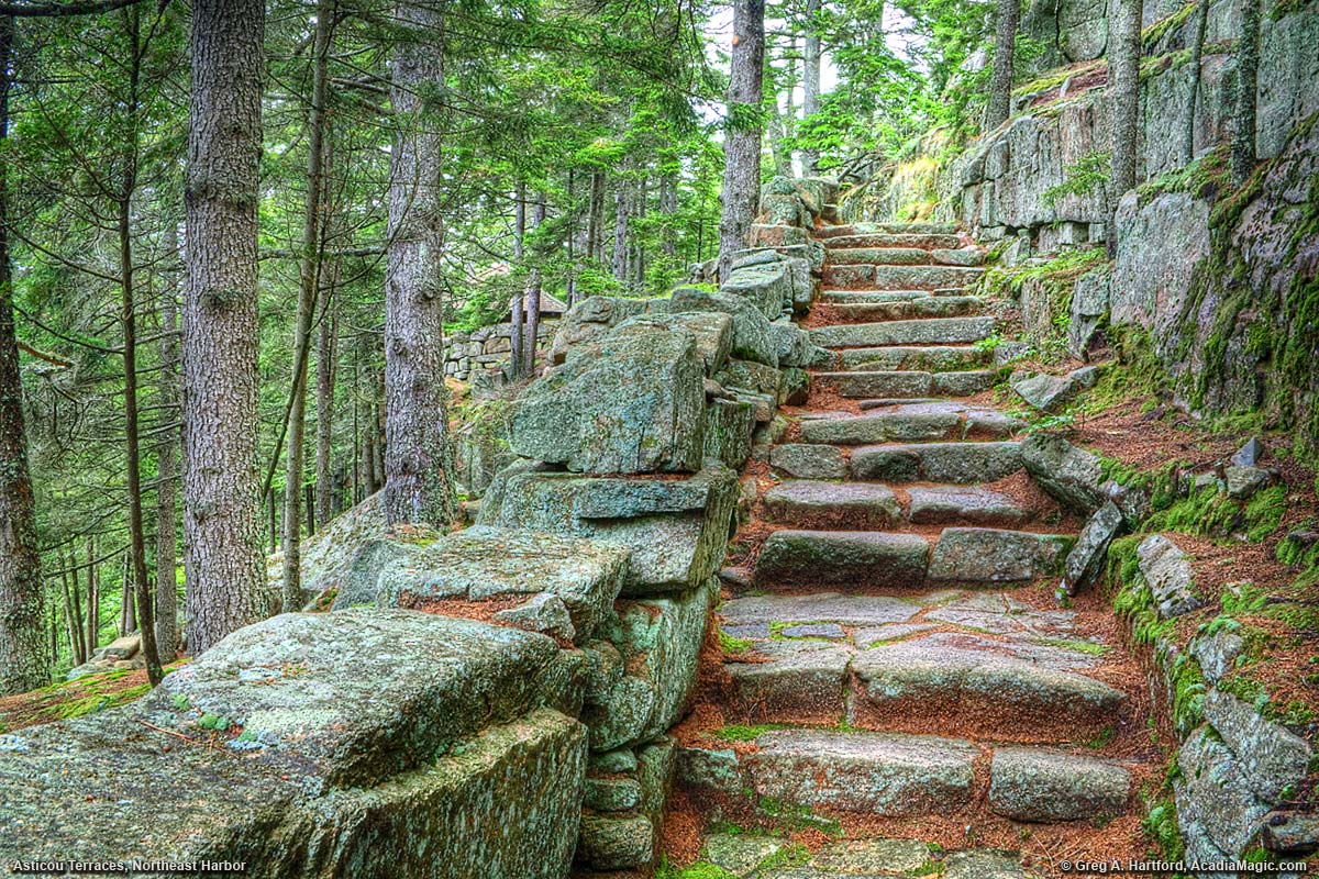 Asticou Terraces in Northeast Harbor, Maine