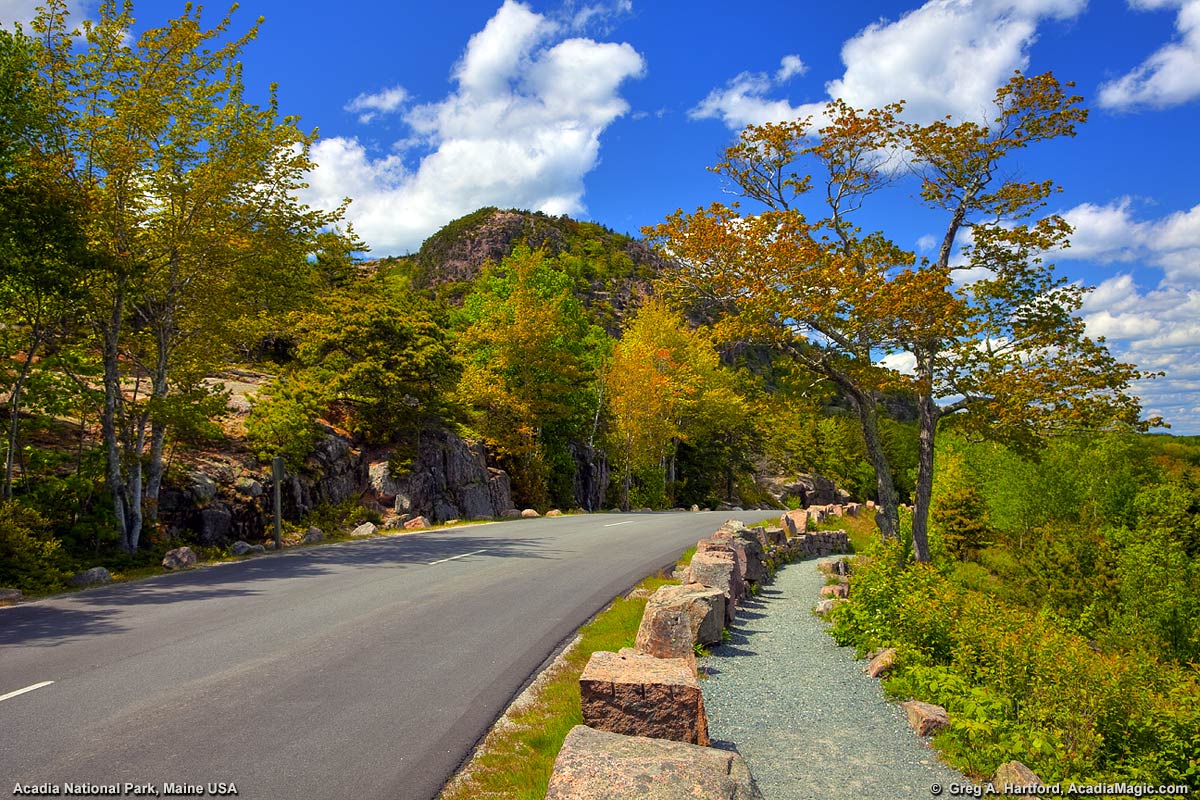 The Beehive seen from the Park Loop Road in Acadia National Park