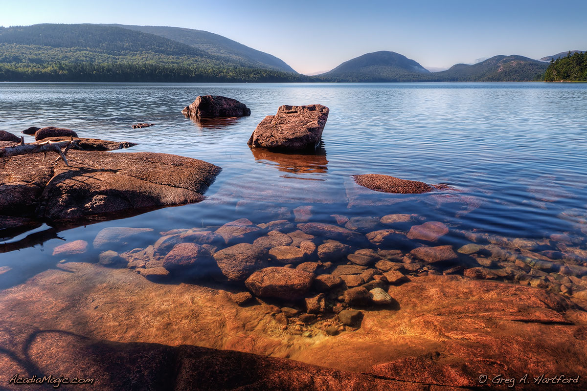 Eagle Lake in Bar Harbor, Maine in Acadia National Park