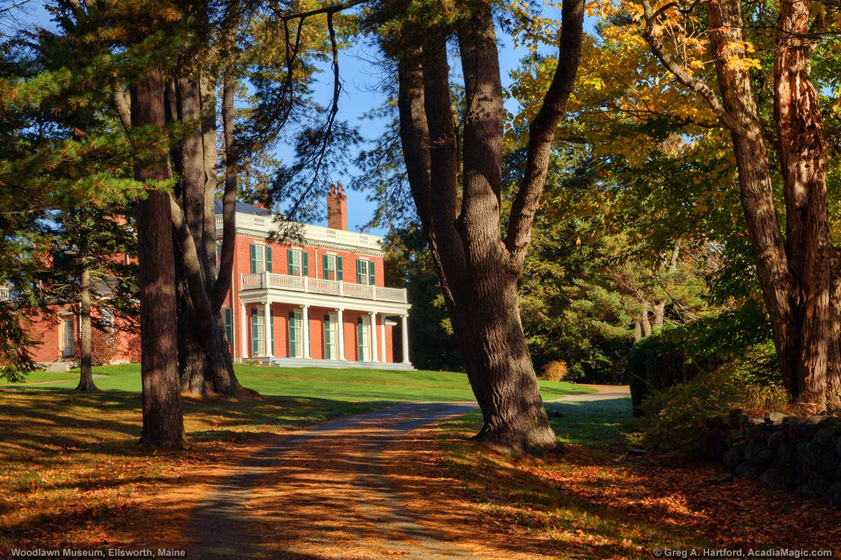 Woodlawn Museum in Ellsworth, Maine in morning light