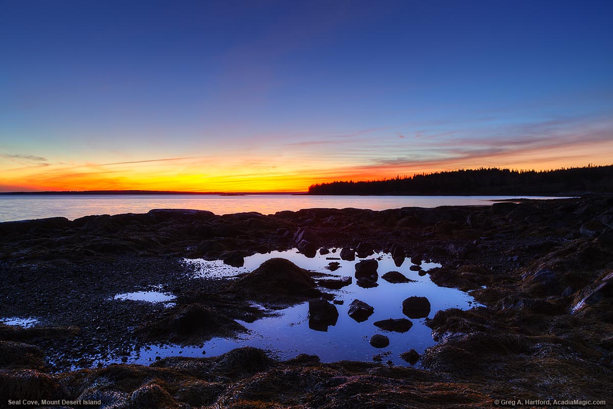 Beautiful blue colors that appear after the sun sets