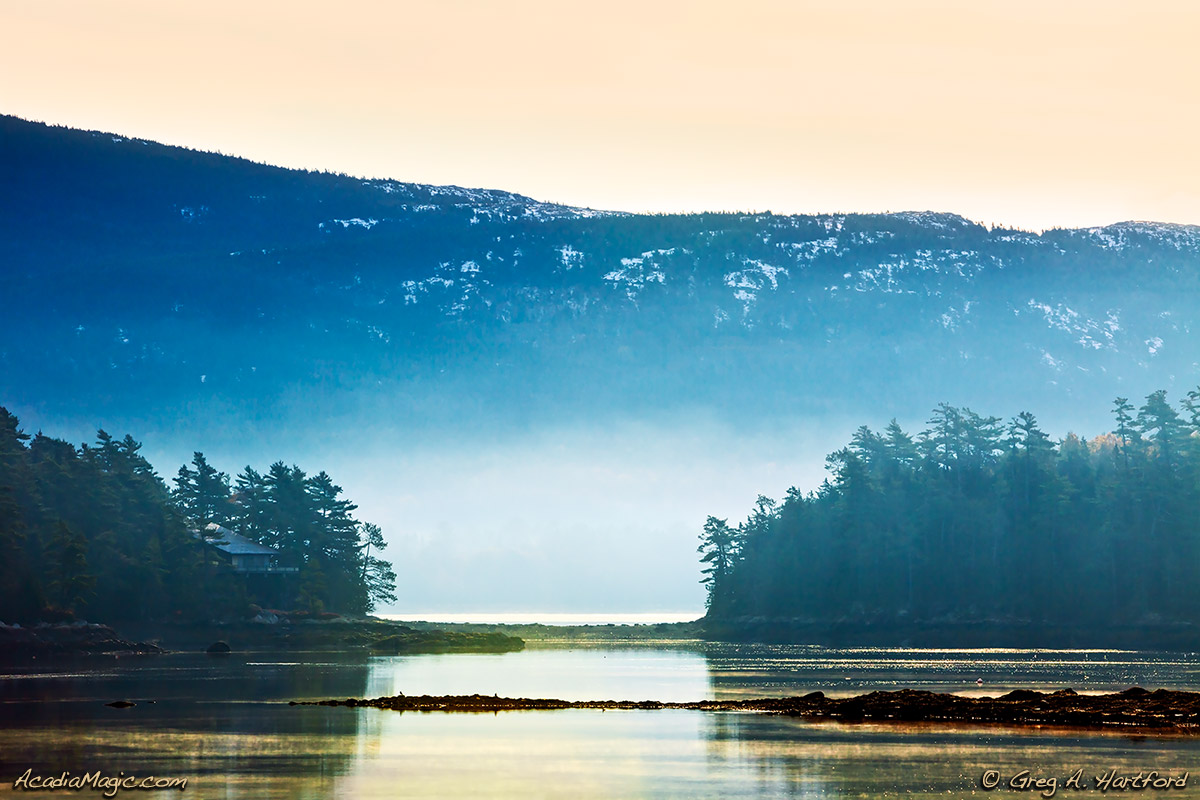 Somesville, Maine view of entrance to Somes Sound