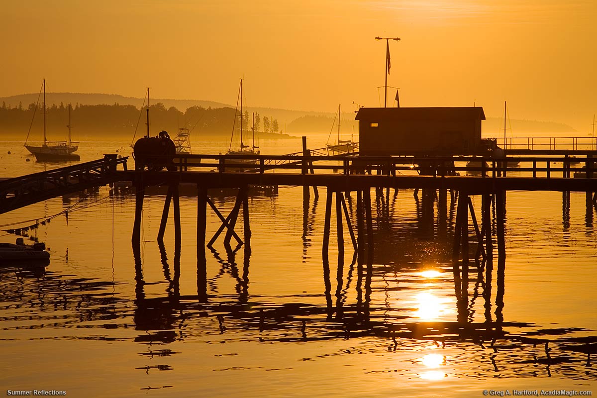 Sunrise in Southwest Harbor, Maine near Acadia
