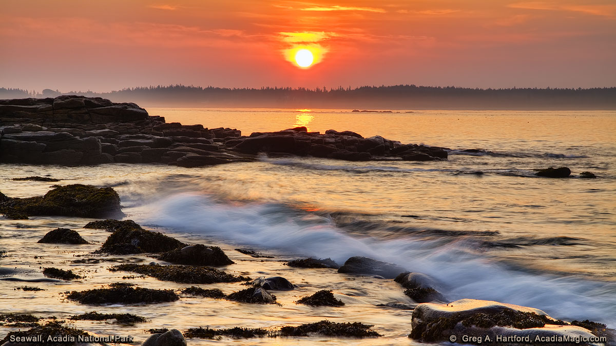 Sunrise at Seawall in Acadia National Park