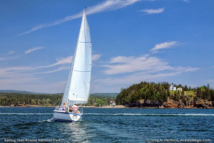 Sailing near Bear Island Lighthouse