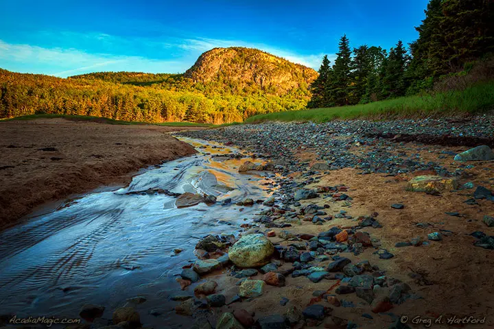 The Beehive Mountain as seen from Sand Beach in Acadia