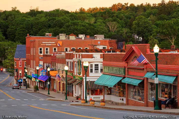 Late Afternoon on Main Street in Ellsworth