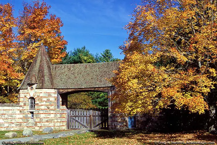 This is the Carriage Road gatehouse in Northeast Harbor