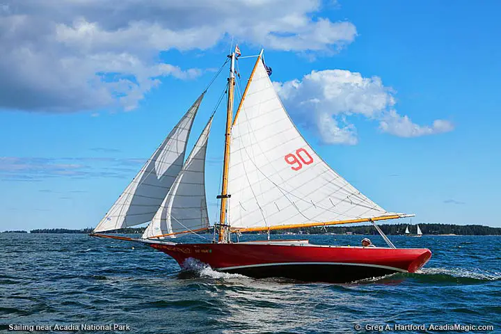 Sailing near Acadia National Park