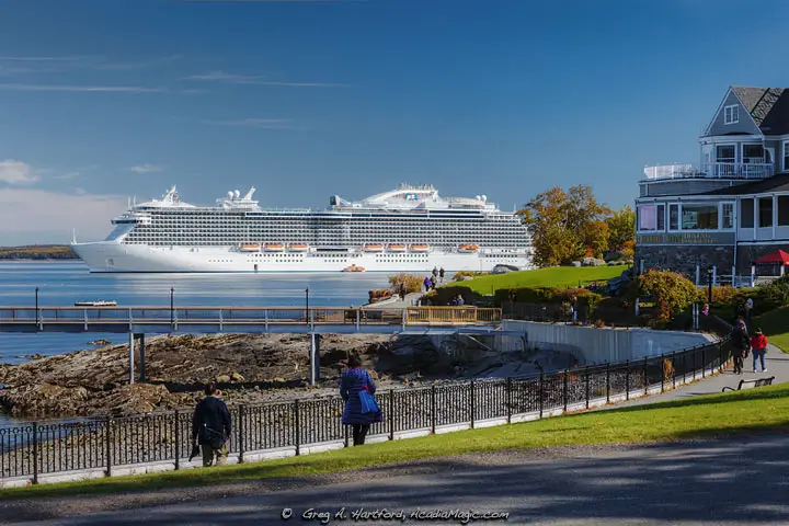 Regal Princess Cruise Ship visiting Bar Harbor