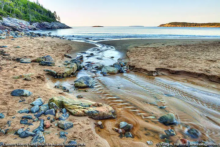 Sand Beach on the eastern side looking out to sea