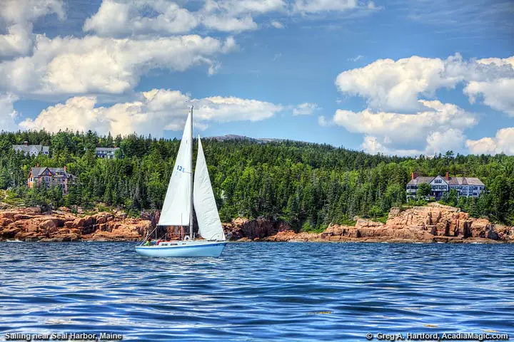 Sailing near Seal Harbor on Mount Desert Island