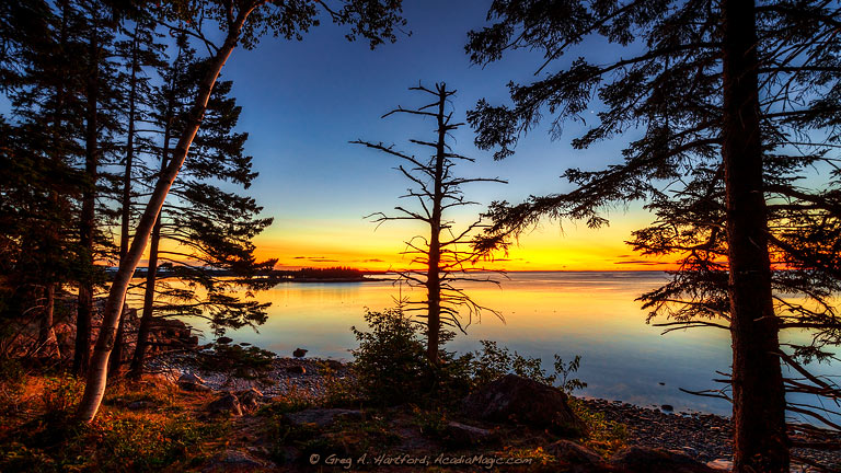 Sunrise on Schoodic Peninsula in Acadia