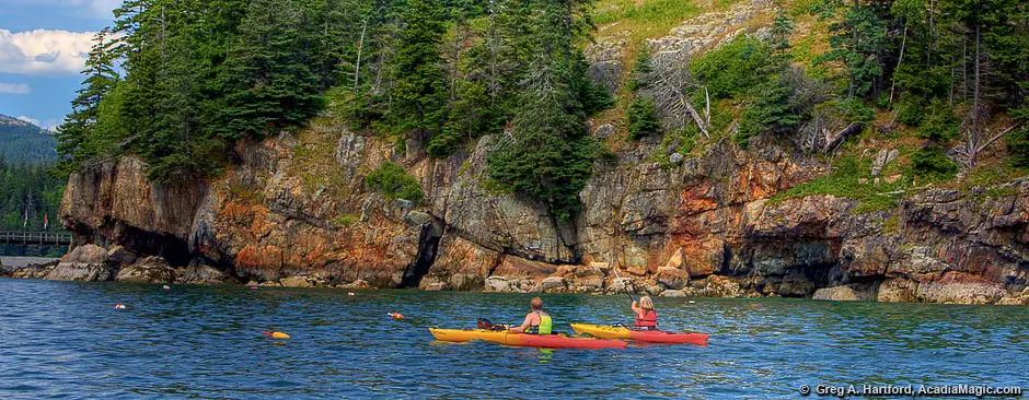 kayaks near acadia national park, maine